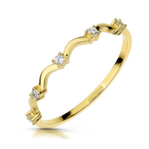 Złoty Pierścionek z Cyrkoniami