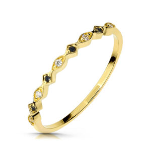 Złoty Pierścionek z Cyrkoniami