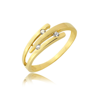 Złoty Pierścionek z Cyrkoniami