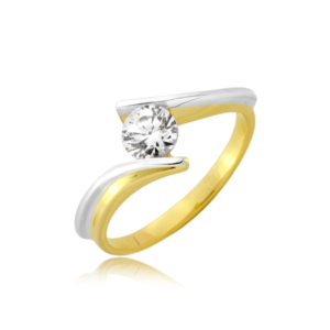 Złoty Pierścionek z Cyrkoniami