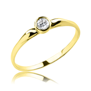 Złoty Pierścionek z Cyrkonią