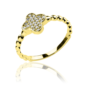 Złoty Pierścionek z Cyrkoniami