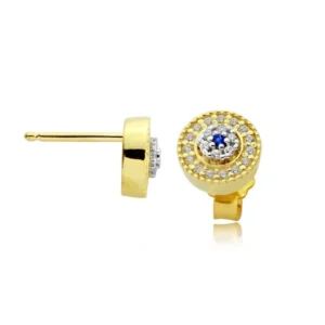 Złote Kolczyki z Szafirem