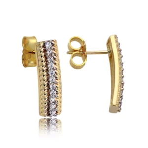 Złote Kolczyki z Cyrkoniami