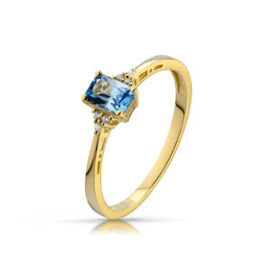 Złoty Pierścionek z Topazem