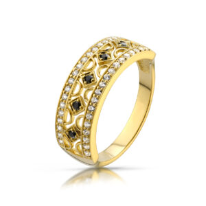 Złoty Pierścionek z Cyrkoniami