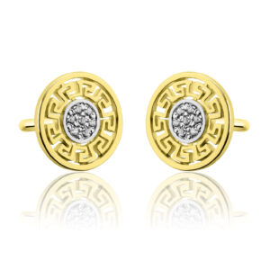 Złote Kolczyki z Greckim wzorem